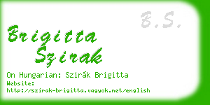 brigitta szirak business card